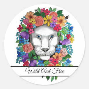 Adesivo Flores De Leão E Arco-Íris De Aquarela
