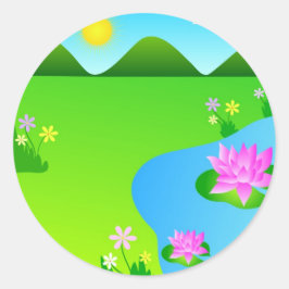 Adesivo Flores de lótus cor-de-rosa - Sticker