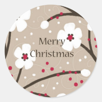 Adesivo Flores de Natal e Berries Sticker