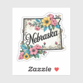 Adesivo Flores de Nebraska - Flores Silvestres Nebraska