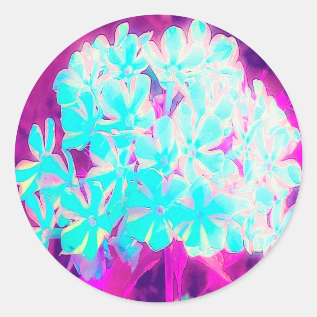 Adesivo Flores de Phlox Azuis-Peppermint Twist de Robin (Frente)