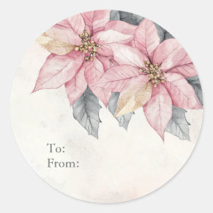 Adesivo Flores de Poinsettia Rosa Personalizadas Para e De