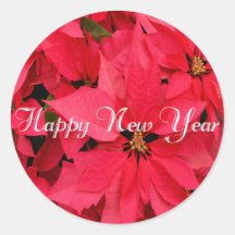 Flores de Poinsettias Vermelhas Feliz ano novo Flo