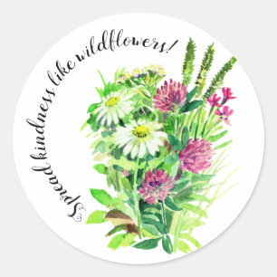 Adesivo Flores de prado selvagem espalham bondade 