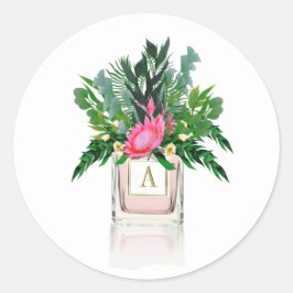 Adesivo Flores De Proteína Do Frasco De Perfume Monograma