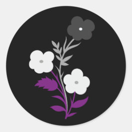 Adesivo Flores de Sinalizador Asexuais Sutis