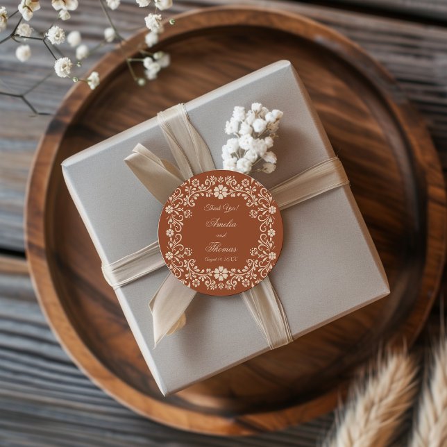 Adesivo Flores de Terracota Rústica Casamento  (Criador carregado)