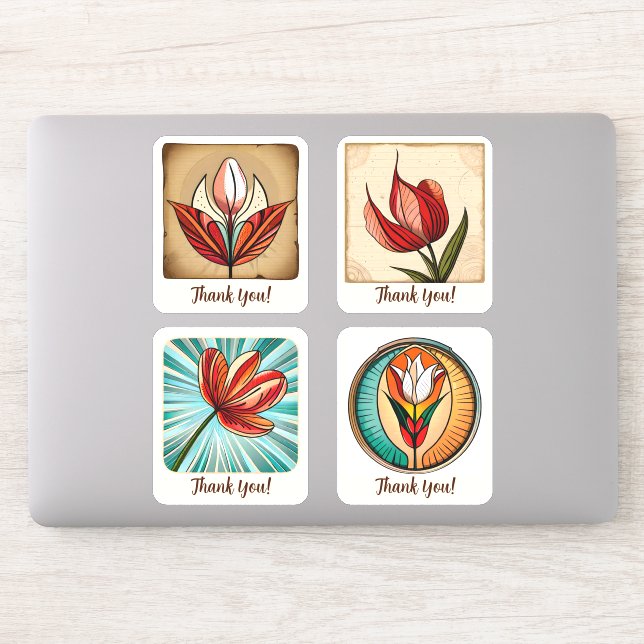 Adesivo Flores De Tulipas - Sobremesas Personalizadas (Computador)