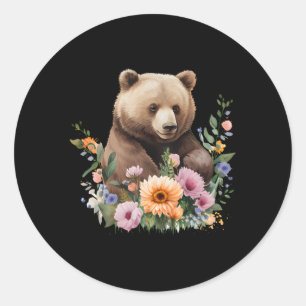 Adesivo Flores De Urso Animal De Cor Aquática