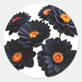 Adesivo Flores de veludo preto