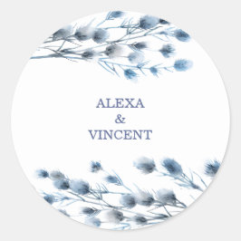 Adesivo Flores de Verão de Aquarela Personalizáveis