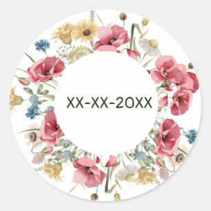 Adesivo Flores de verão de quadro-sombra personalizam