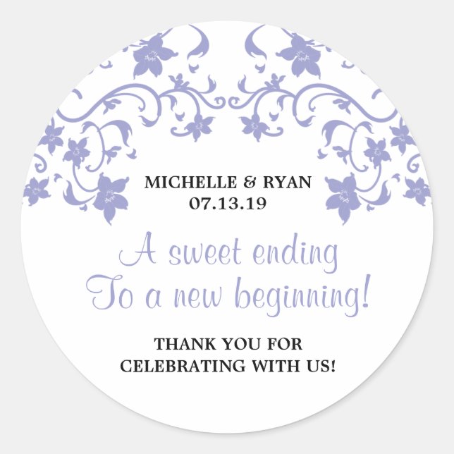 Adesivo Flores de Verão lavandas - O amor é doce (Frente)