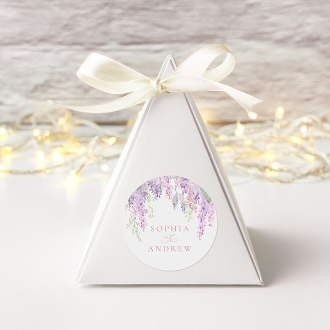 Adesivo Flores de Wisteria Roxo Elegante (Criador carregado)