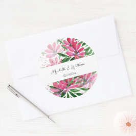 Adesivo Flores Desabrocham Arte Original Aquarela Monogram