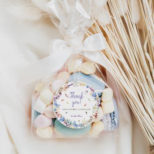 Adesivo Flores do Prado Baby Shower obrigado