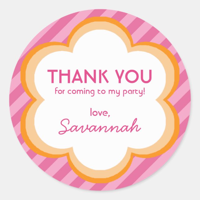 Adesivo Flores e faixas Obrigado Sticker (Frente)