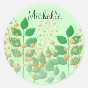 Adesivo Flores e Folhas de Jardim Personalizadas