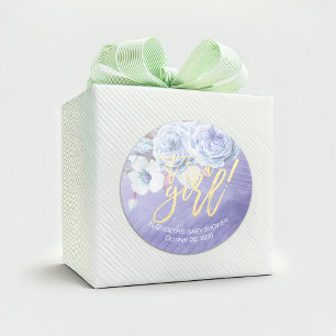 Adesivo Flores e Penas da Boêmia Chá de fraldas Muito Pe