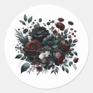 Adesivo Flores Elegantes de Floresta Escura e Temperamenta