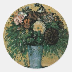 Adesivo Flores em um Vaso Azul por Paul Cezanne Arte Vinta