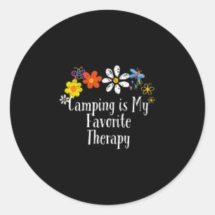 Adesivo Flores engraçadas gráfico camping é terapia favori