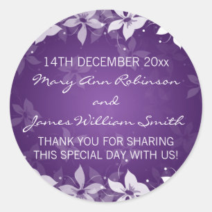 Adesivo Flores exóticas do Tag floral do favor do