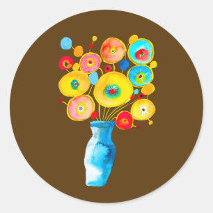 Adesivo Flores funerárias, aquarela