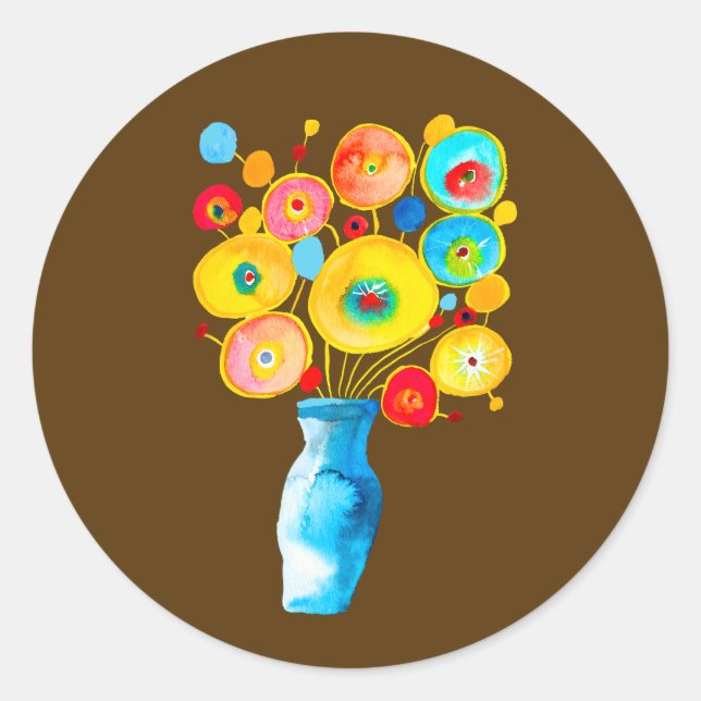 Adesivo Flores funerárias, aquarela (Frente)