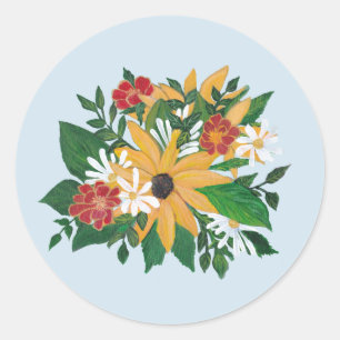 Adesivo Flores, girassol, cravo-de-defunto e margaridas