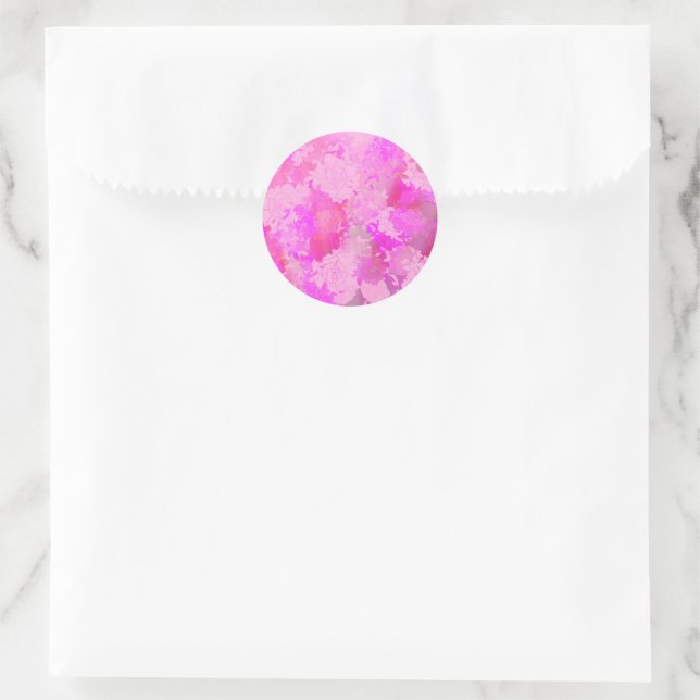 Adesivo flores japonesas padrões rosa (Bolsa)
