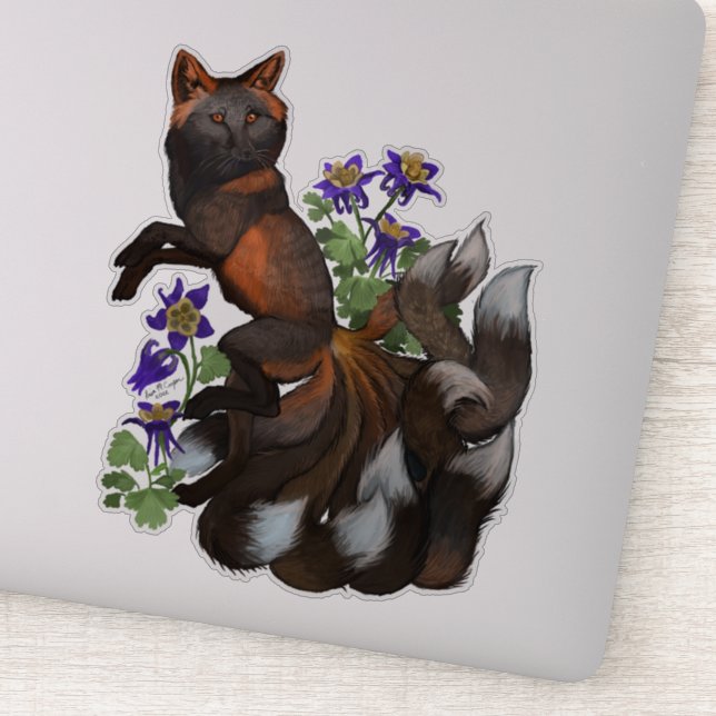 Adesivo Flores Kistune e Columbine (Detalhe)