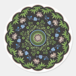 Adesivo Flores Mah Jongg/Autocolantes De Um Ponto