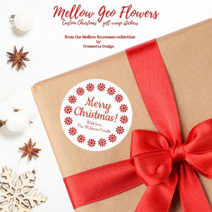 Adesivo Flores Mellow Geo - Natal personalizado branco e v