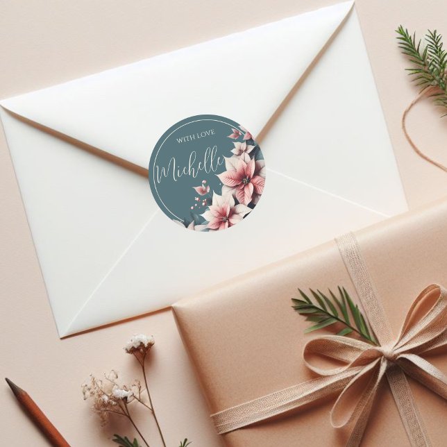 Adesivo Flores Pastel Personalizáveis Elegantes (Criador carregado)