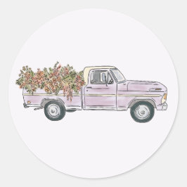 Adesivo flores pegam caminhão