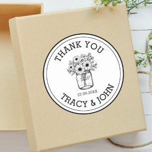 Adesivo Flores Personalizadas em Pote de Pedra para Agrade