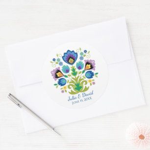 Adesivo Flores Poloneses Lavanda Azul