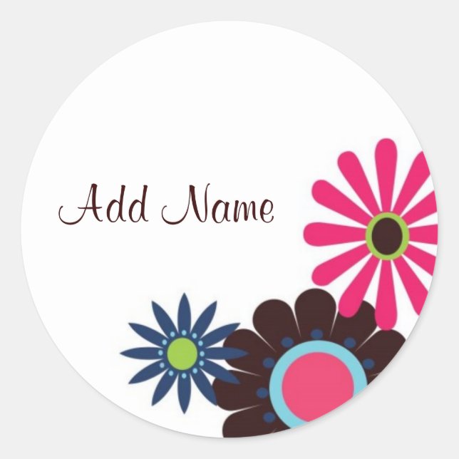 Adesivo Flores, Power Customizable Sticker (Frente)