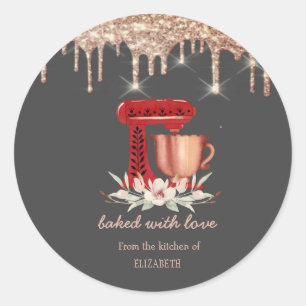 Adesivo Flores Red Mixer Drips Padaria
