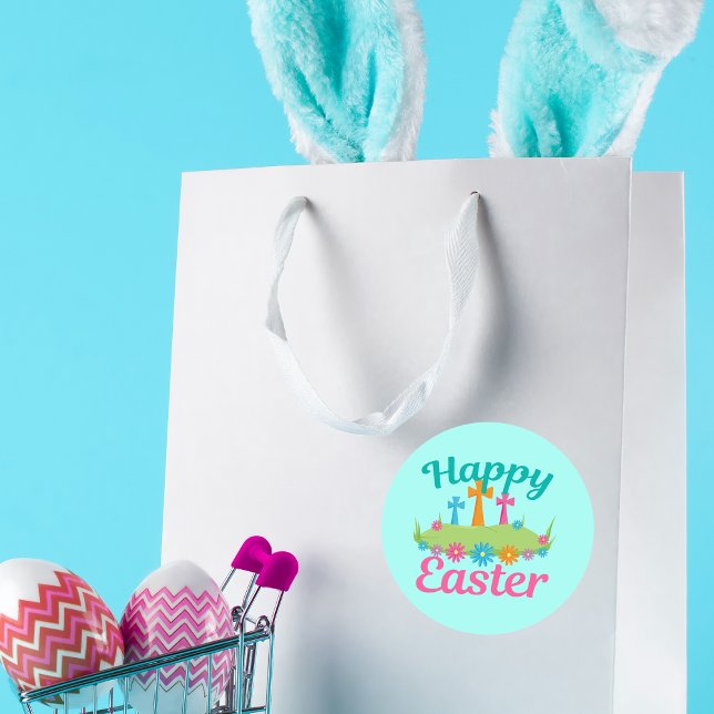 Adesivo Flores Religiosas Belas felzs pascoa Atravessam (Criador carregado)