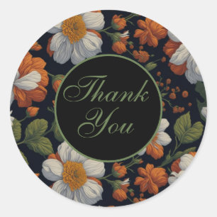 Adesivo Flores retro elegantes, brancas e sofisticadas, co