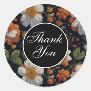 Adesivo Flores retro elegantes, brancas e sofisticadas, co