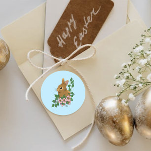 Adesivo Flores Rosa Coelhinhos