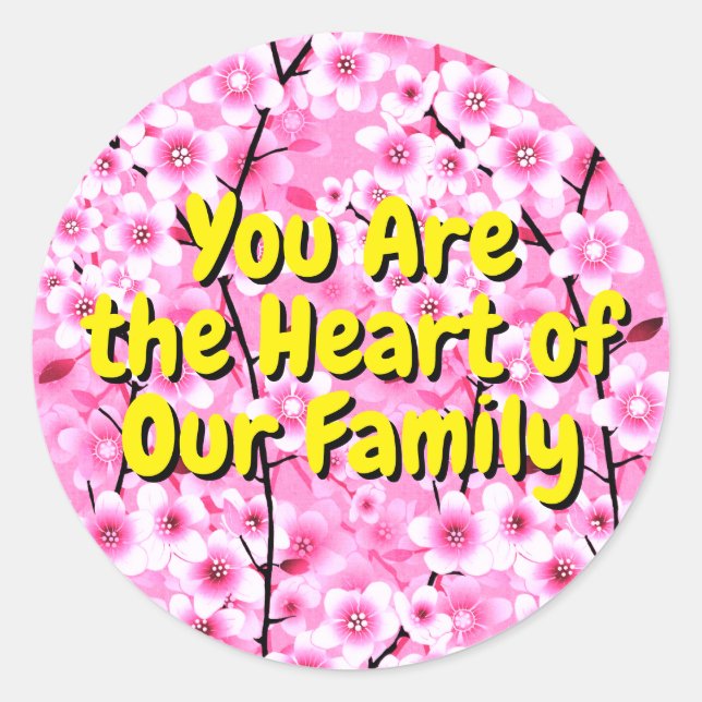 Adesivo Flores Rosa Elegantes | Vinhetas da família Floral (Frente)