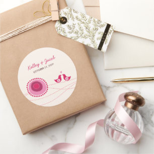 Adesivo Flores Rosa Pontos Bonitos Adoram Pássaros Vestid