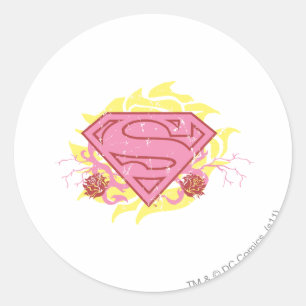 Adesivo Flores Rosa Supergirl