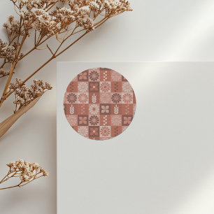 Adesivo Flores Rustic Brown Burlap Deixam Sticker