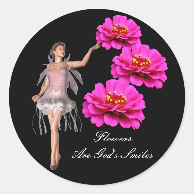 Adesivo Flores são palitos inspiracionais sorrisos de Deus (Frente)