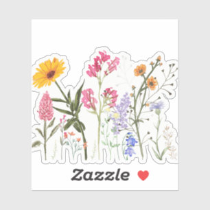 Adesivo Flores Selvagens, Botânica Vintage,